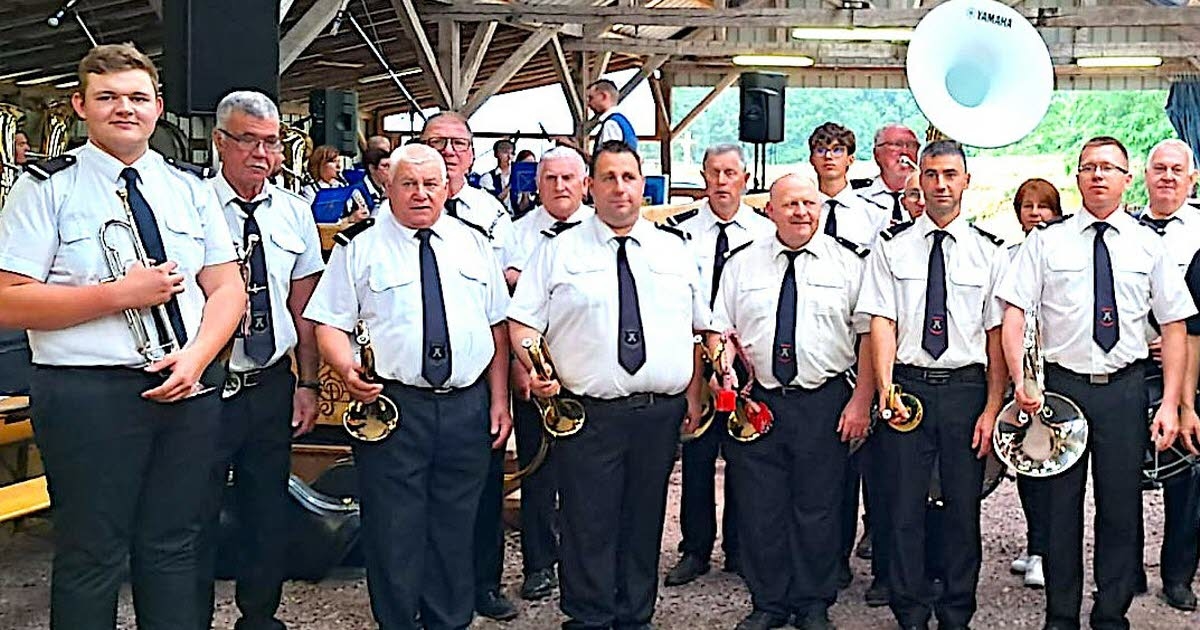 Schirlenhof. Passing of the baton at the head of the Saint-Wendelin brass band