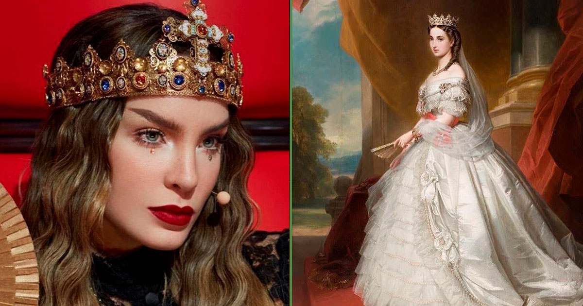 « Carlota portait des lentilles de contact vertes et parlait fraise », explique Netflix après avoir choisi Belinda pour incarner l'impératrice.