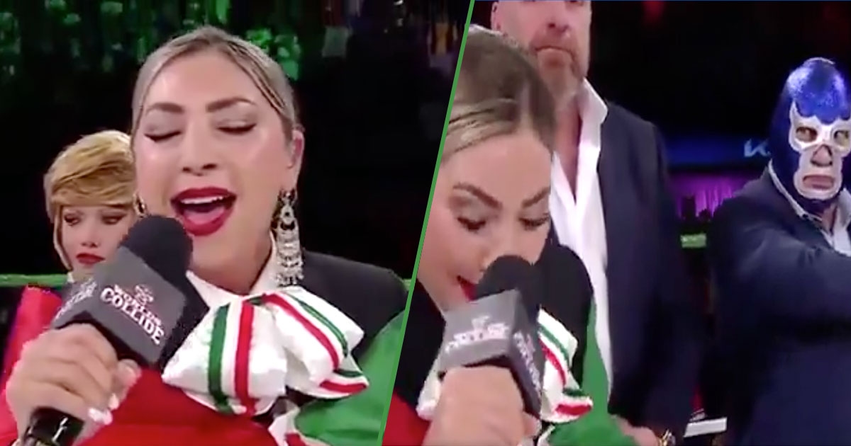 Ze gooide een 'coke': Deyra Barrera zingt het volkslied slecht op een WWE- en AAA-evenement