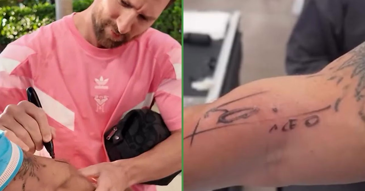 En met onuitwisbare inkt: journalist laat handtekening Messi tatoeëren