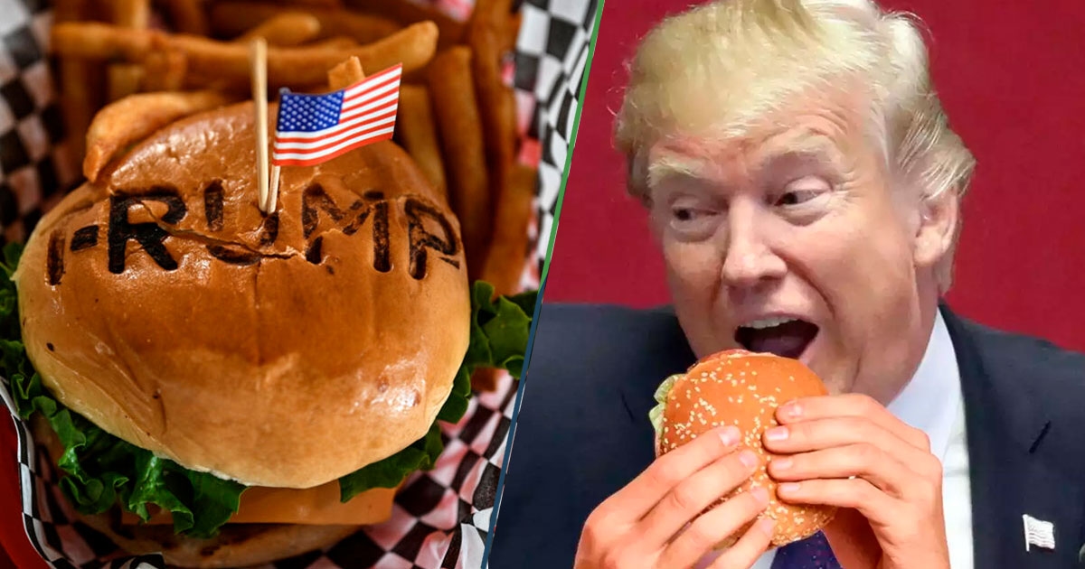 Cadena de comida gringa lanza hamburguesa inspirada en Trump… y lo peor es que es un éxito