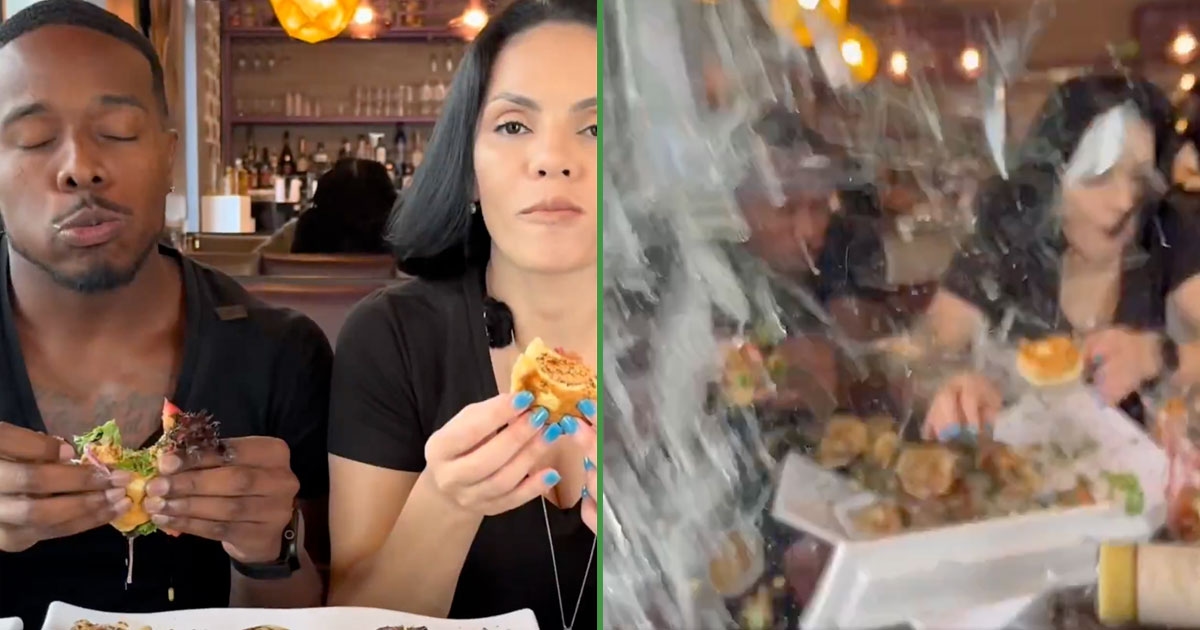 Divine sign: car crashes into restaurant while influencers were livestreaming