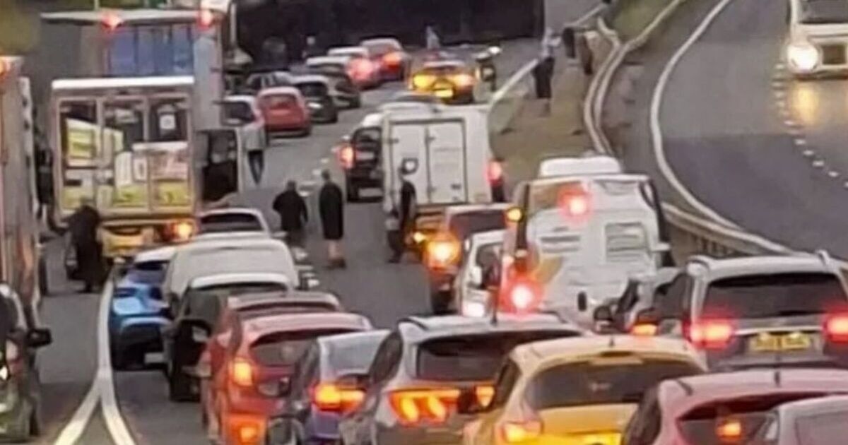 A56 traffic LIVE: Major road closed with overturned vehicle causing huge delays