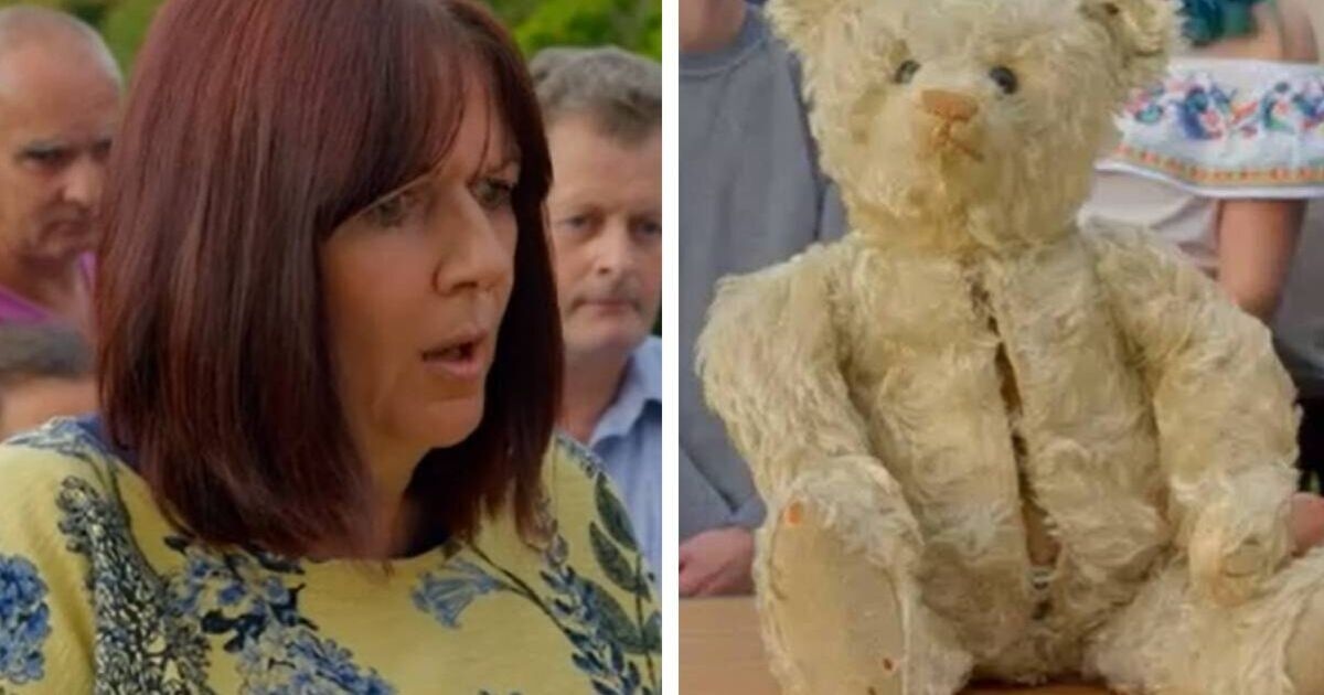 Gast der Antiques Roadshow ist sprachlos über den hohen Preis eines Bären, der den Experten zum Schreien bringt