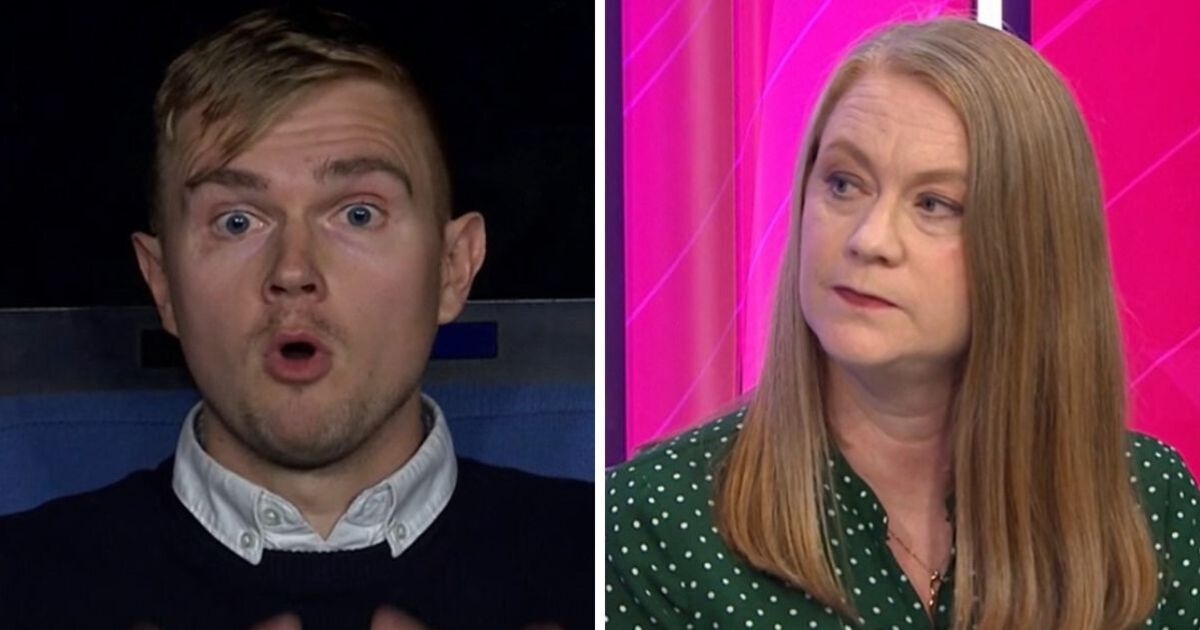 Moment, in dem ein SNP-Minister in einer Debatte von einem Zuschauer der Question Time niedergeschlagen wird