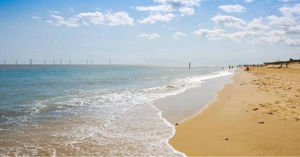 Bella spiaggia del Regno Unito, la nostra "piccola California", perfetta per una giornata estiva