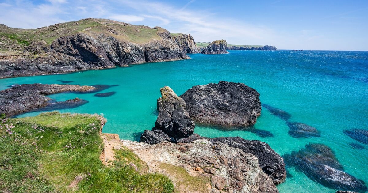 UK's most stunning beach with unique rock formations and green waters
