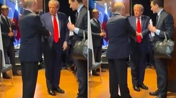 Poetin beeft naast Trump: de rebellenknie