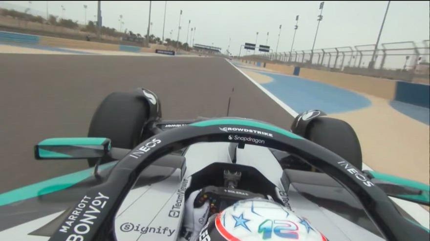 In the W16 with Antonelli: the on-board on the Mercedes