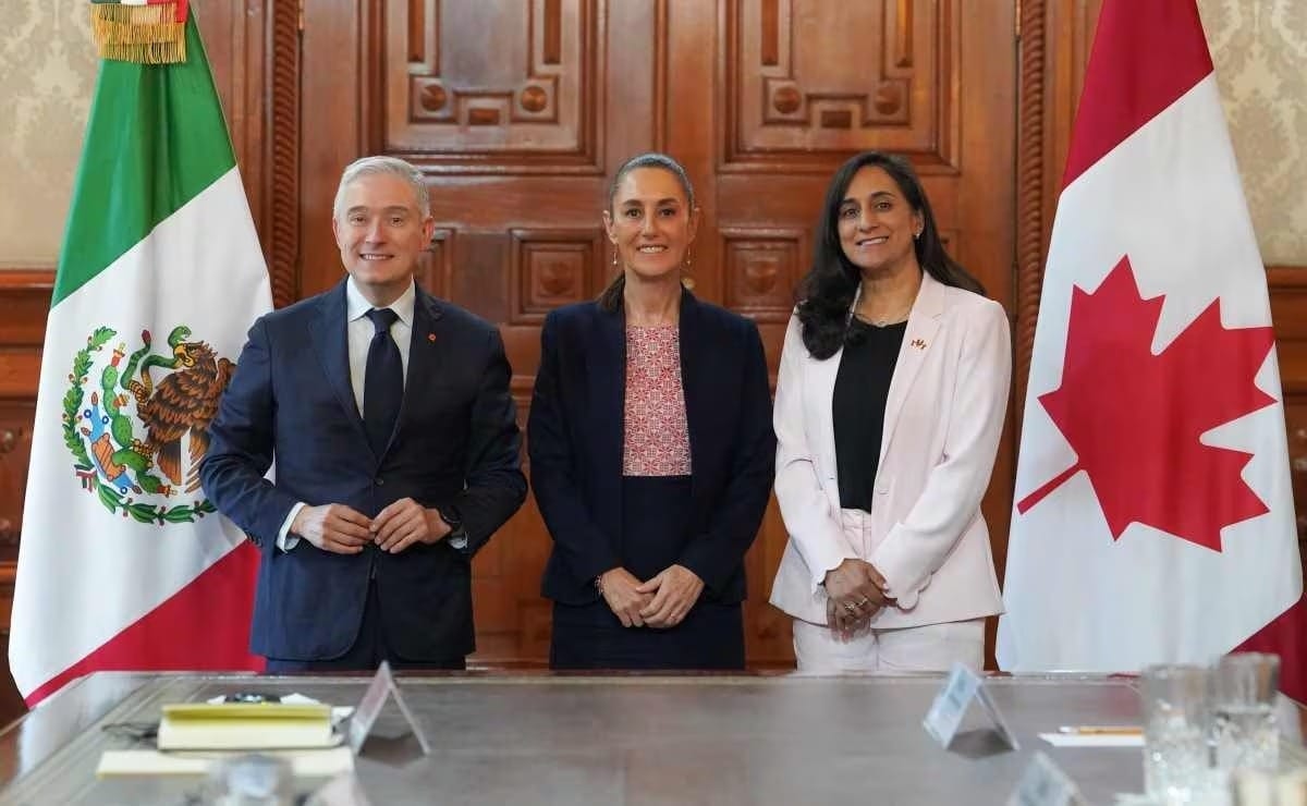 Sheinbaum se reúne con ministros canadienses en Palacio Nacional