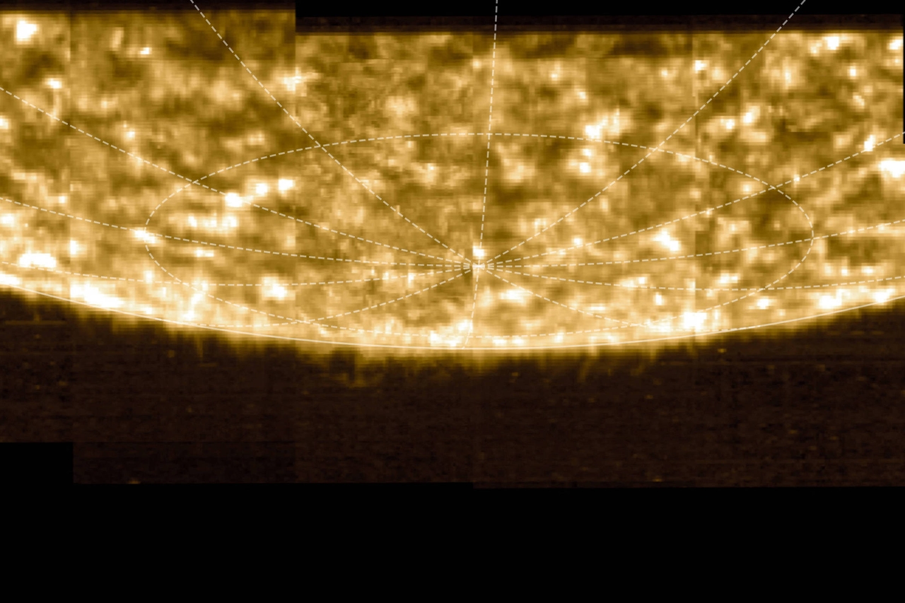 Espaçonave obtém a primeira imagem já feita do polo sul do Sol