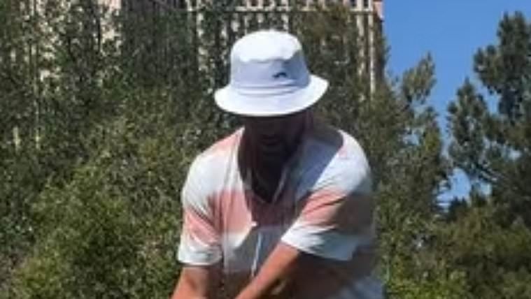 Travis Kelce surfaces at Justin Timberlake's Las Vegas golf event after Taylor Swift spotlight break