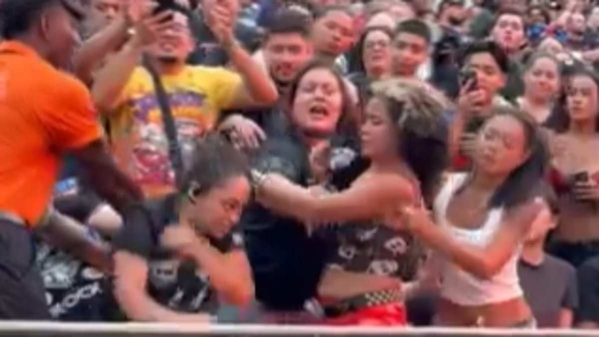 Vicious brawl between female WWE fans breaks out as SummerSlam chaos hits the stands in New Jersey
