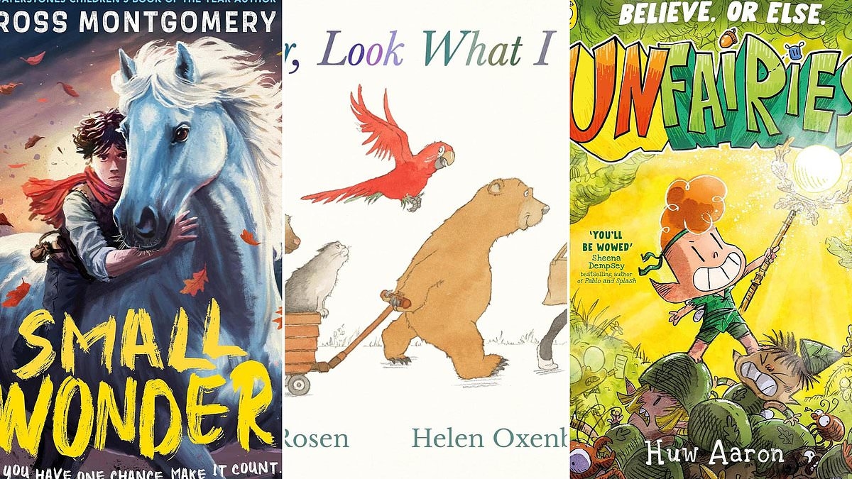 Sally Morris picks the best of this month's kid's books:  OH DEAR, LOOK WHAT I GOT! by Michael Rosen Illustrated by Helen Oxenbury, UNFAIRIES by Huw Aaron, SMALL WONDER by Ross Montgomery