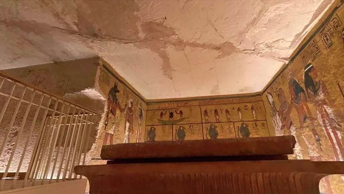 Tutankhamun's tomb is at risk of COLLAPSING: Archaeologists are shocked to discover cracks spreading across the priceless 3,300-year-old burial site