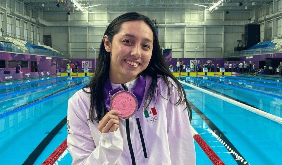 Mariana Ortega Gil, de Yucatán, da bronce a México en natación de los Panamericanos Júnior