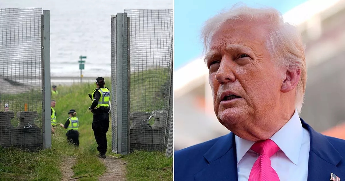 Donald Trump'ın dört günlük ziyareti için İskoçya'daki bir köy kaleye dönüştürüldü