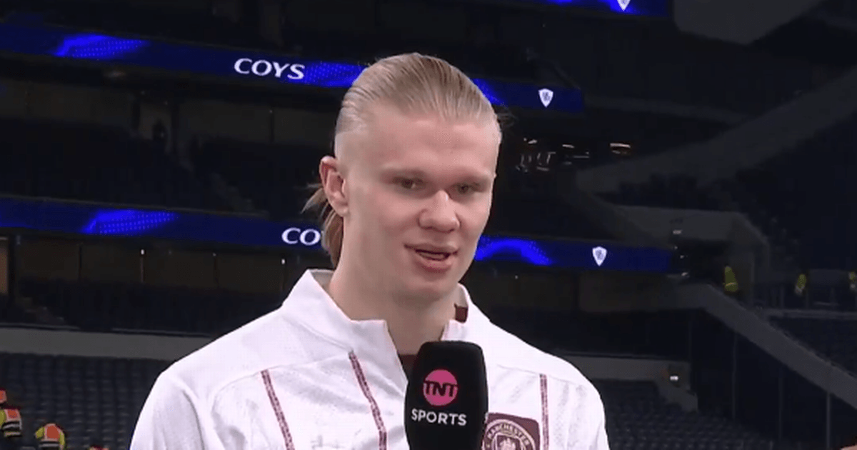 Erling Haaland responde após Premier League dar razão para gol anulado contra Tottenham