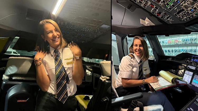 Here is Gökçe Kübra Yıldırım, the first Turkish female pilot to fly the world's largest plane