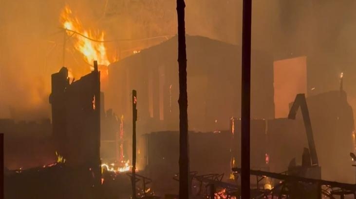 Un incendie se déclare dans 6 restaurants à Şile, Istanbul