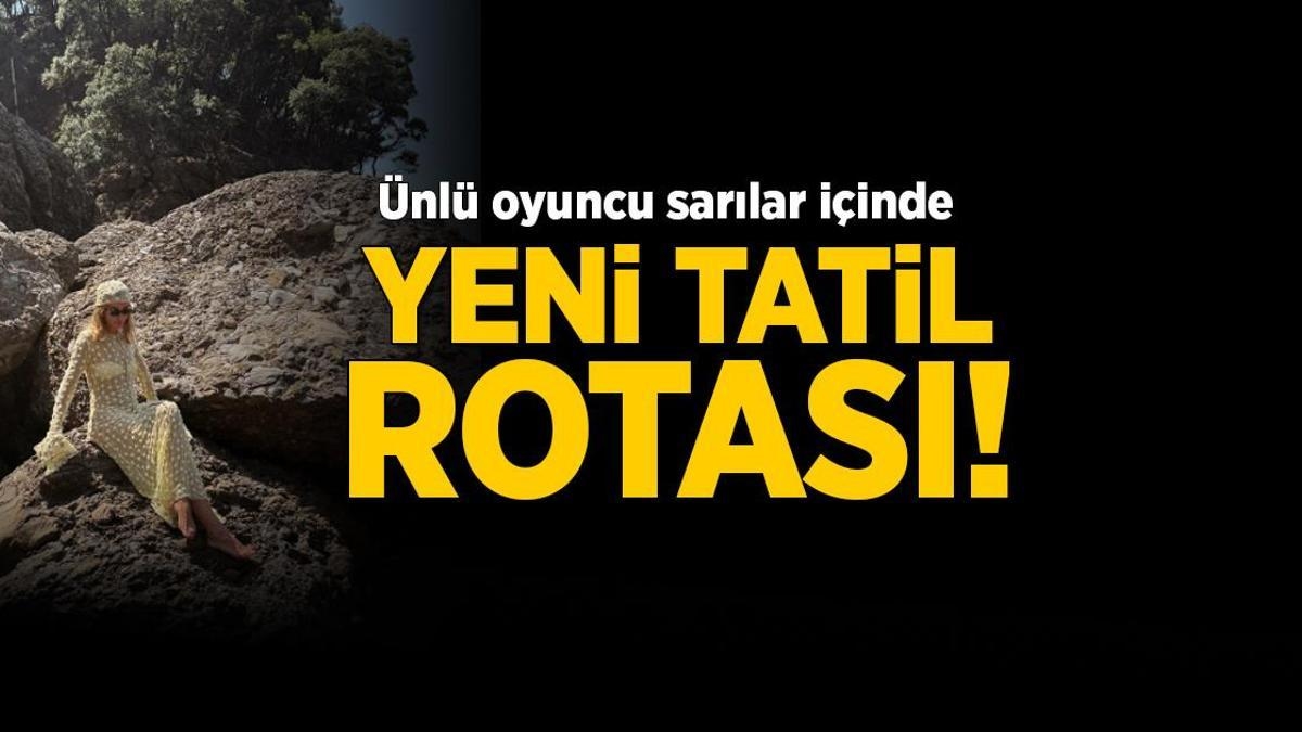 Melisa Döngel'in yeni tatil rotası! Bu kez sarılar içinde poz verdi