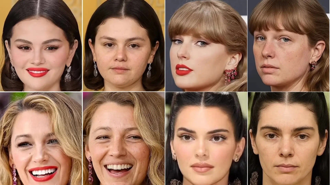 El impactante vídeo hecho con IA que muestra cómo serían las famosas sin maquillaje ni retoques estéticos