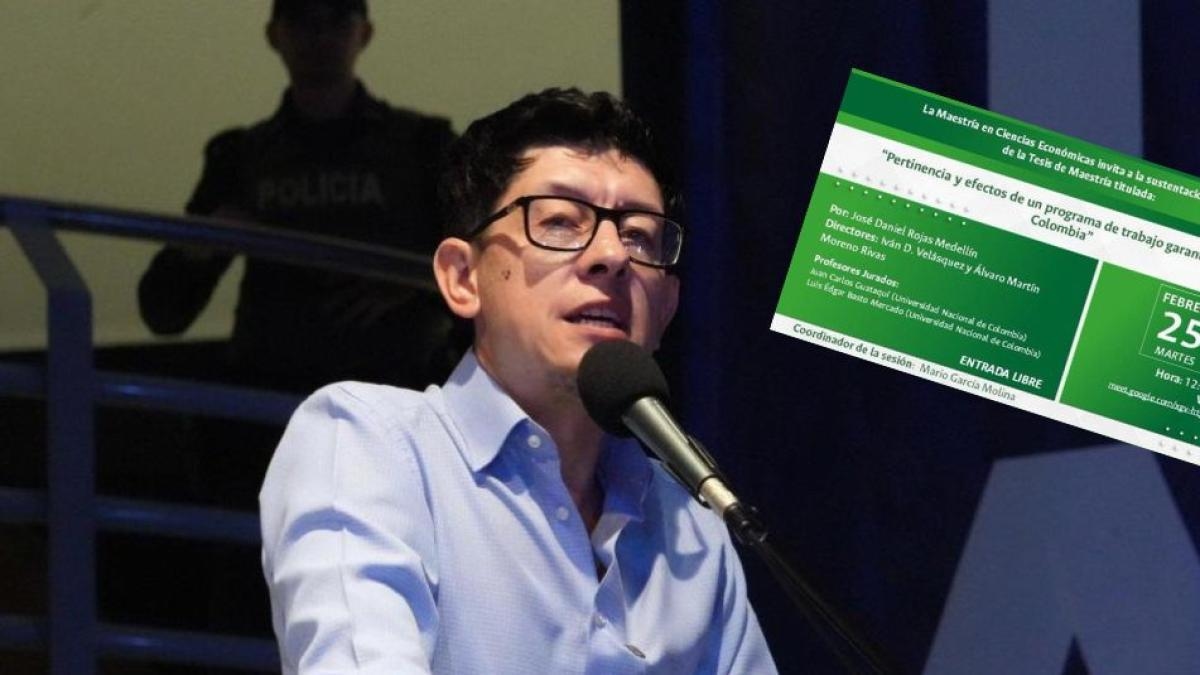 Minister of Education, Daniel Rojas, failed his master's thesis; U. Nacional explained the reasons