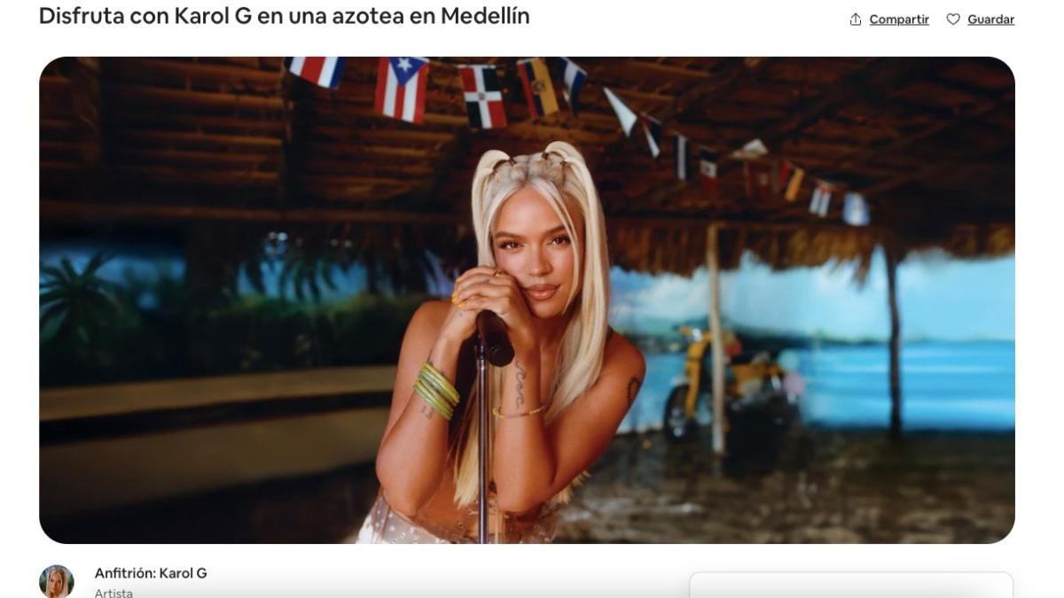 Een nacht in Medellín met Karol G: Airbnb's nieuwe ervaring in zijn app-updates