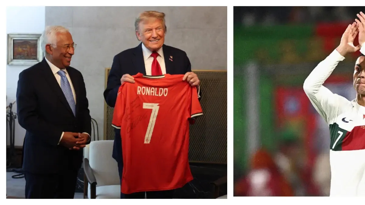 Cristiano Ronaldo presenteia Donald Trump com sua assinatura e mensagem poderosa.