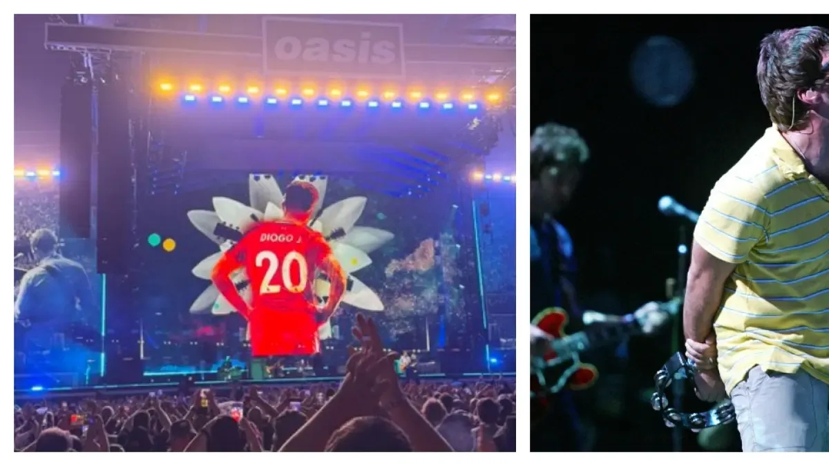 Oasis emociona a los aficionados al fútbol con sentido homenaje a Diogo Jota, al interpretar 'Live Forever'; video