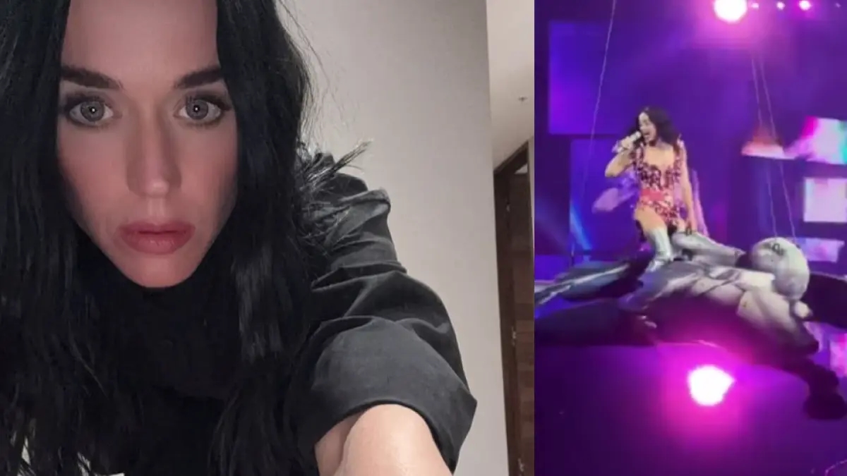 Wideo: Moment, w którym Katy Perry niemal wpadła na publiczność podczas swojego koncertu w USA.