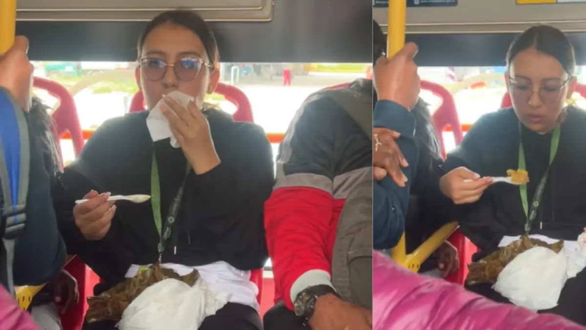 Kobieta stała się viralem w mediach społecznościowych, jedząc tamale w autobusie TransMilenio: „Jaki brak szacunku!”