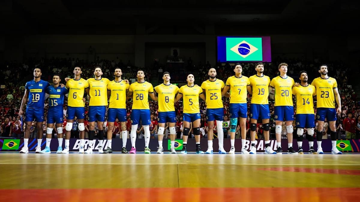 Liga das Nações de Vôlei: Brasil x Turquia. Cobertura e placar ao vivo.