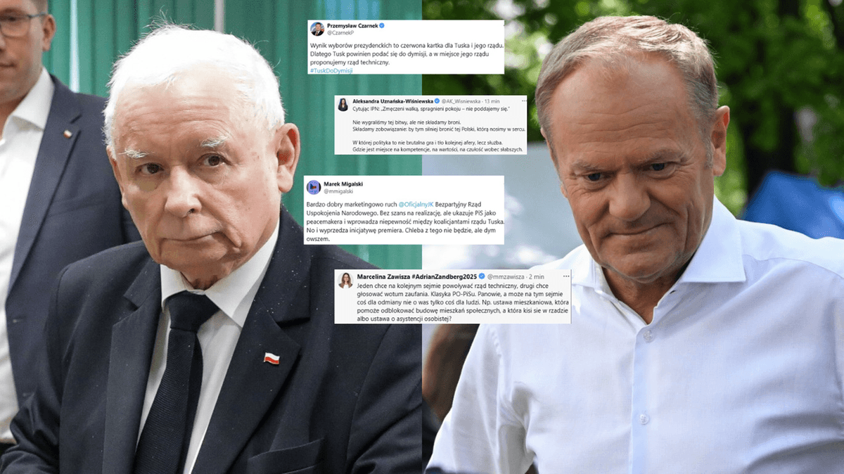 "Klasyka PO-PiS-u". Fala komentarzy po oświadczeniach Tuska i Kaczyńskiego