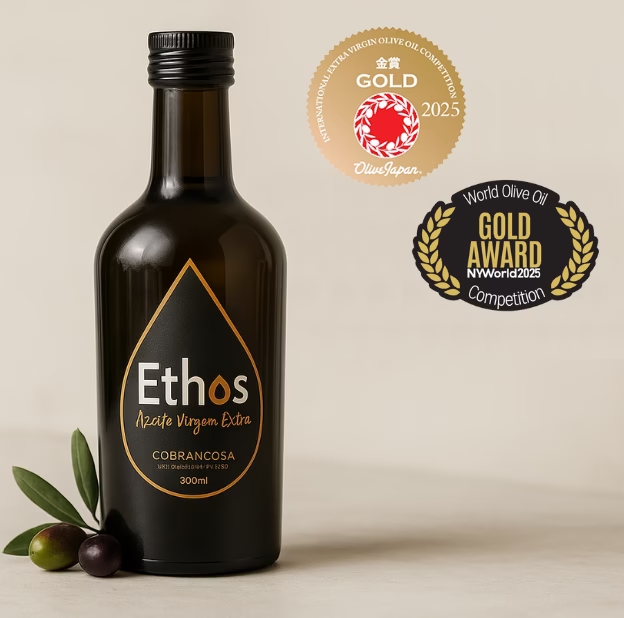 ETHOS Cobrançosa olive oil produced in the Mondego Valley wins awards in the United States of America and Japan