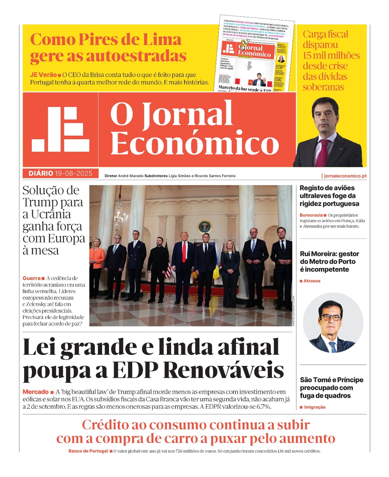O alívio fiscal nos EUA que beneficia a EDPR. Leia aqui o JE Diário