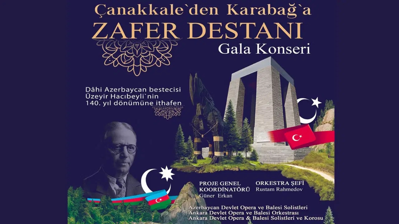 Koncert galowy „Victory Epic od Çanakkale do Karabachu”: znaczący hołd dla 140. rocznicy powstania Üzeyir Hacıbeyli