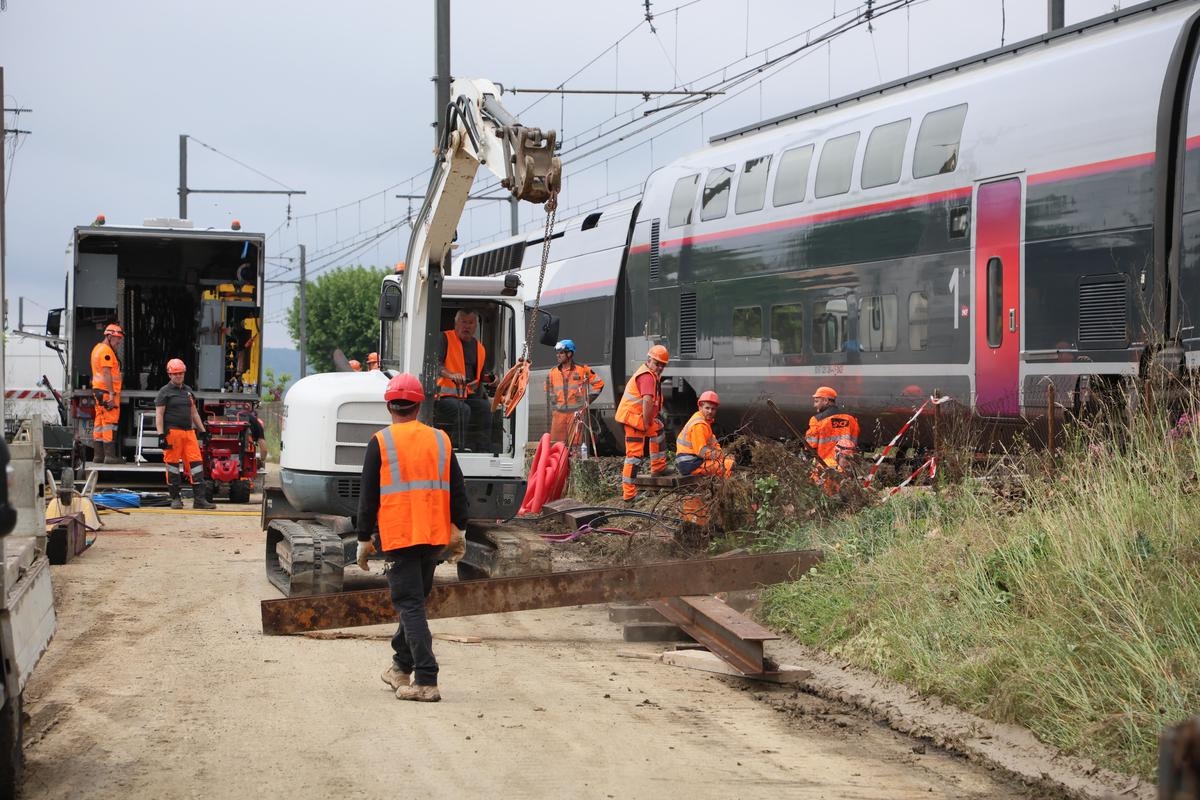 Zugunglück in Tonneins: Erdarbeiten bis zur Trennung des Zuges