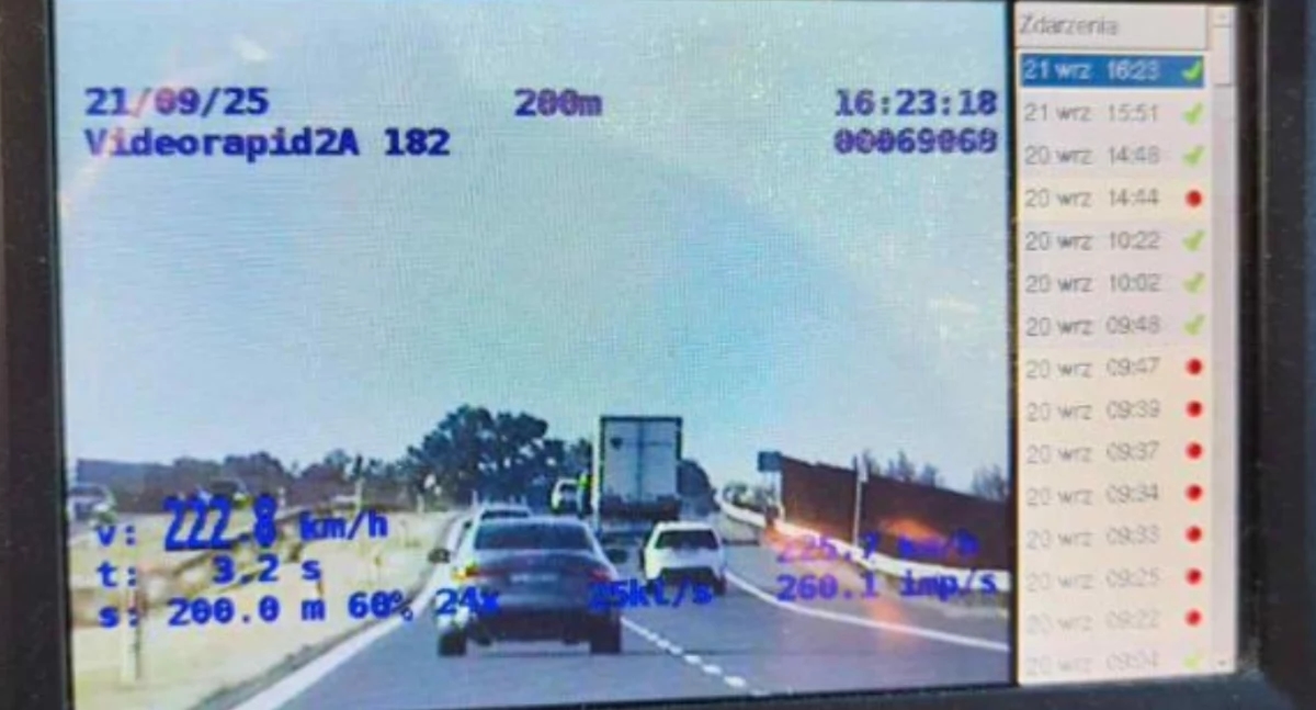 222 km/h – kierowca BMW zatrzymany przez policję
