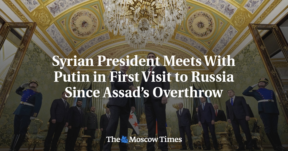 Syrische president ontmoet Poetin tijdens eerste bezoek aan Rusland sinds de val van Assad