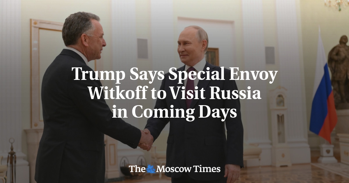 Trump diz que o enviado especial Witkoff visitará a Rússia nos próximos dias