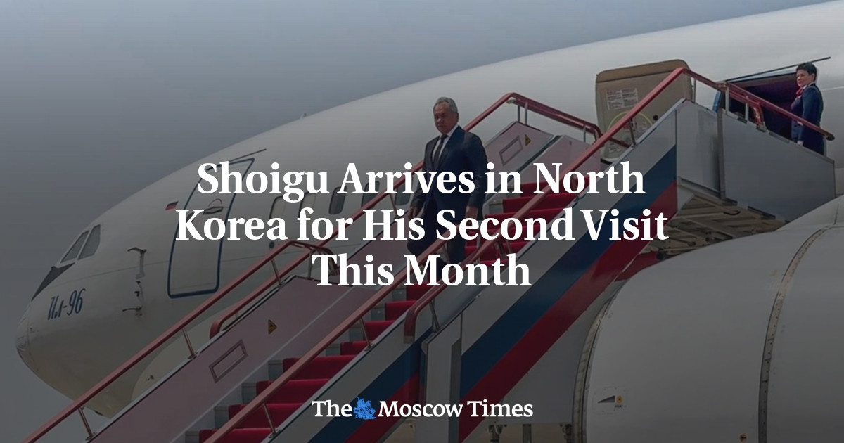 Shoigu Arrives in North Korea for His Second Visit This Month
