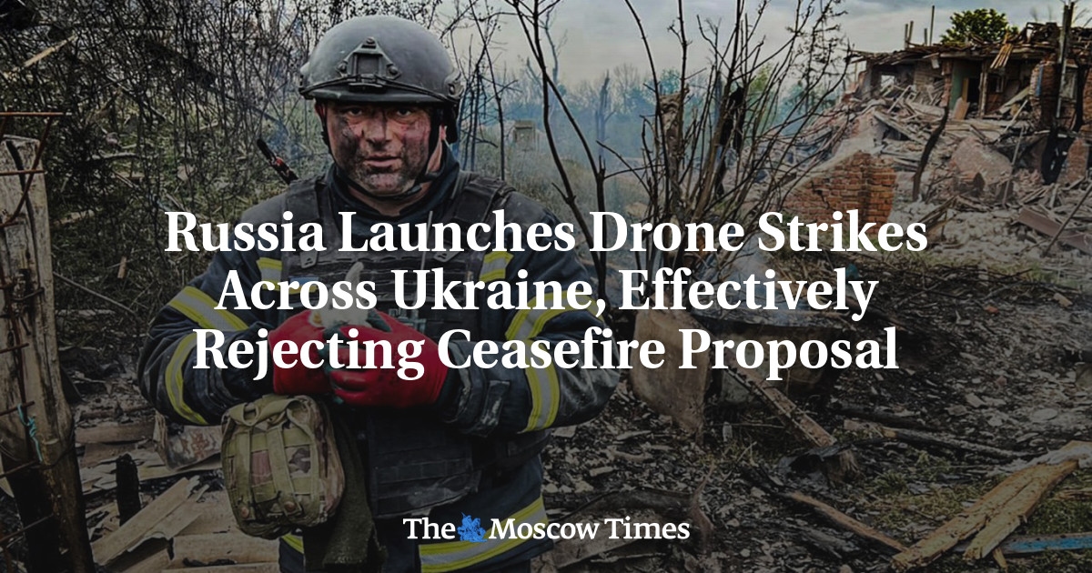 Rússia lança ataques com drones na Ucrânia, rejeitando efetivamente proposta de cessar-fogo