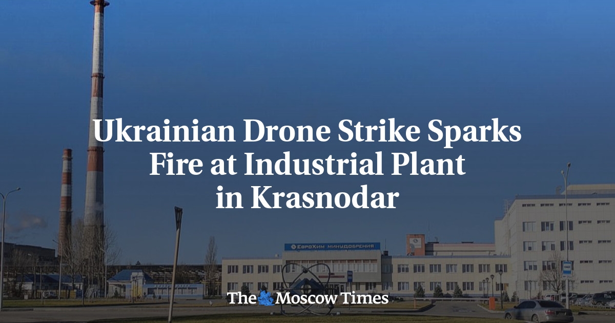 Ukrainian Drone Strike Sparks Fire at Industrial Plant in Krasnodar