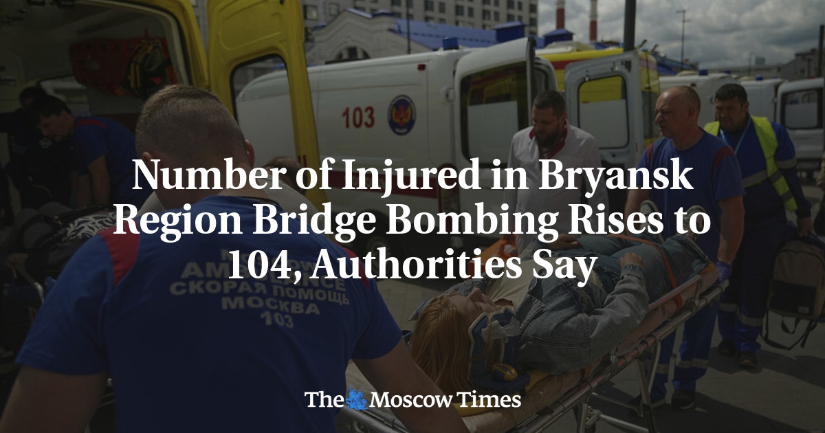 Il numero dei feriti nell'attentato al ponte della regione di Bryansk sale a 104, affermano le autorità
