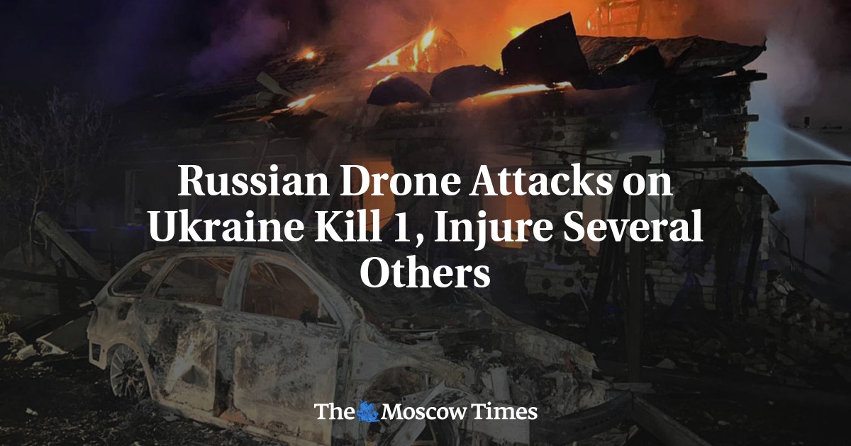 Russische Drohnenangriffe auf die Ukraine fordern einen Todesfall und verletzen mehrere weitere
