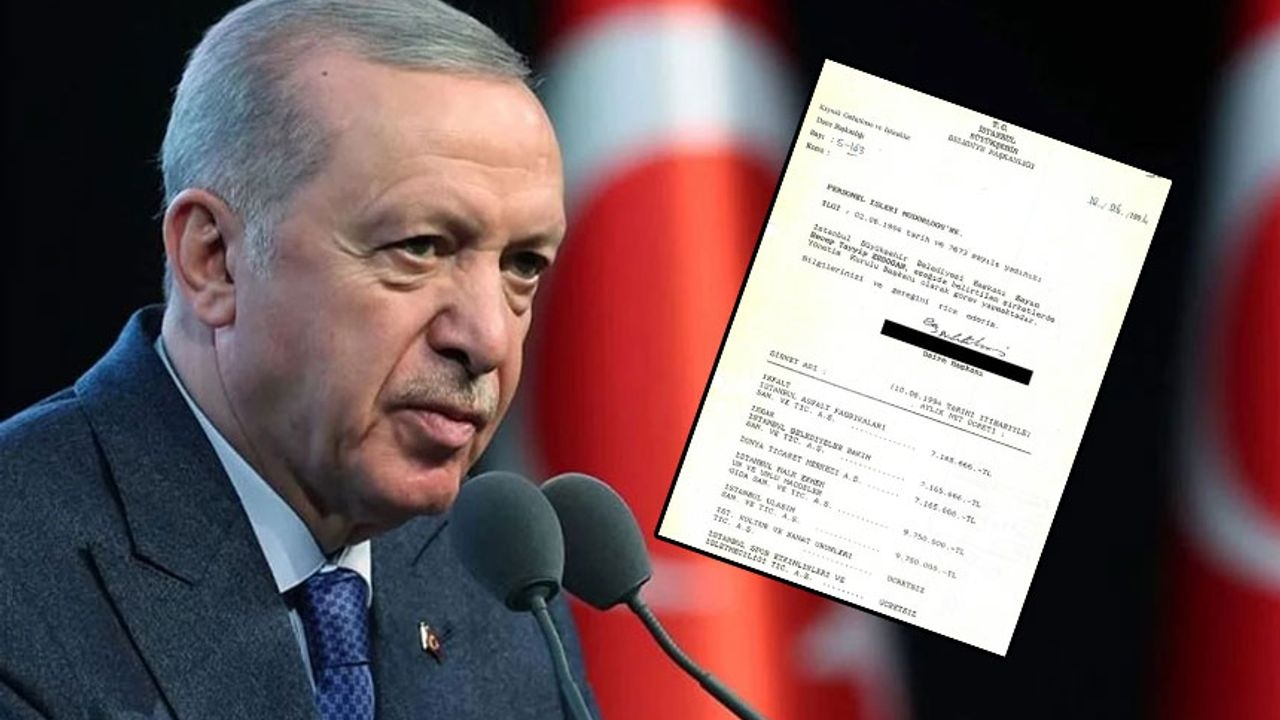 They shared the documents of the eight salaries Erdoğan received during his time at the Istanbul Metropolitan Municipality.