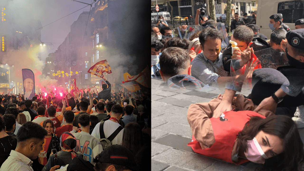 Célébration de Galatasaray à Taksim ! Les réseaux sociaux nous ont rappelé le 1er mai