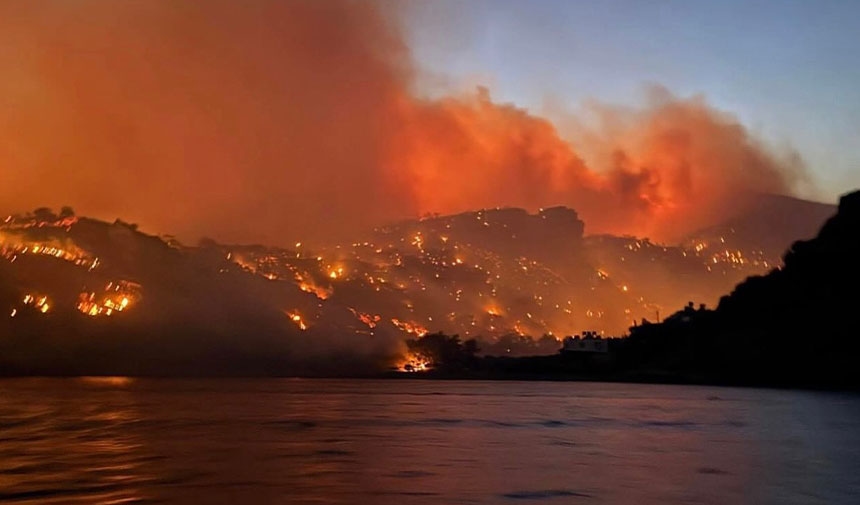 Girit Adası'nda orman yangını!  5 kişi yaralandı