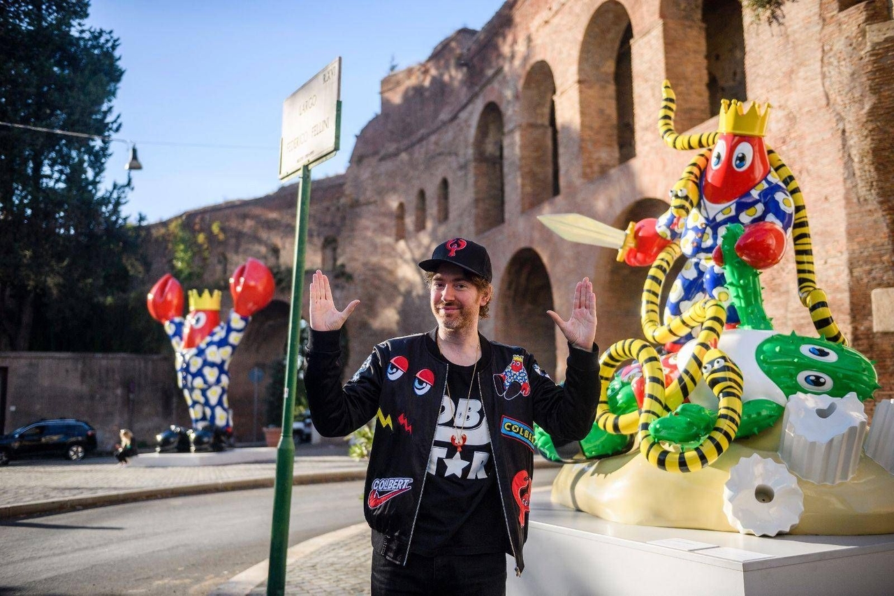 In Erice Philip Colbert, Erbe der Pop-Art, ausgestellt mit „Lobsteropolis“